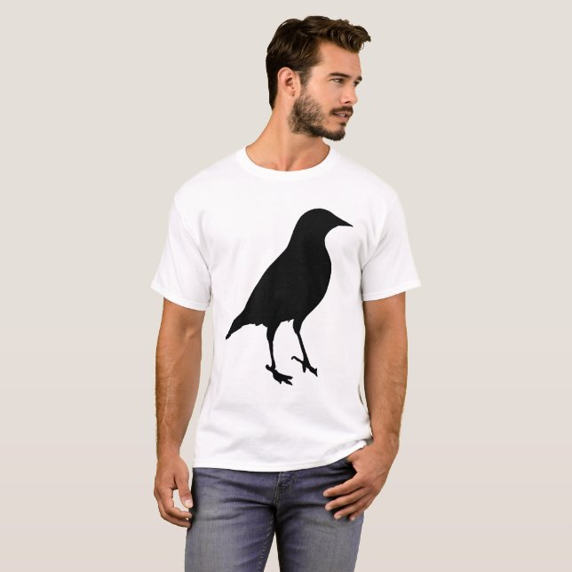 Camiseta Silueta de pájaro (Anverso completo)
