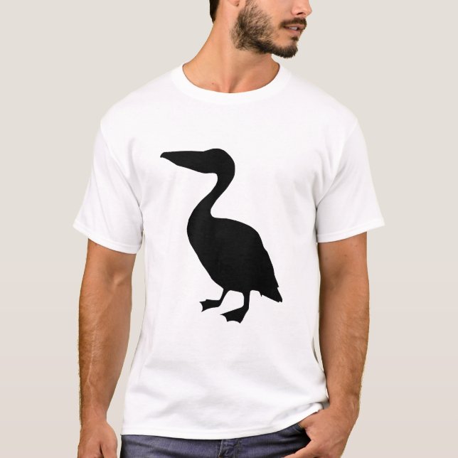 Camiseta Silueta de Pelícano (Anverso)