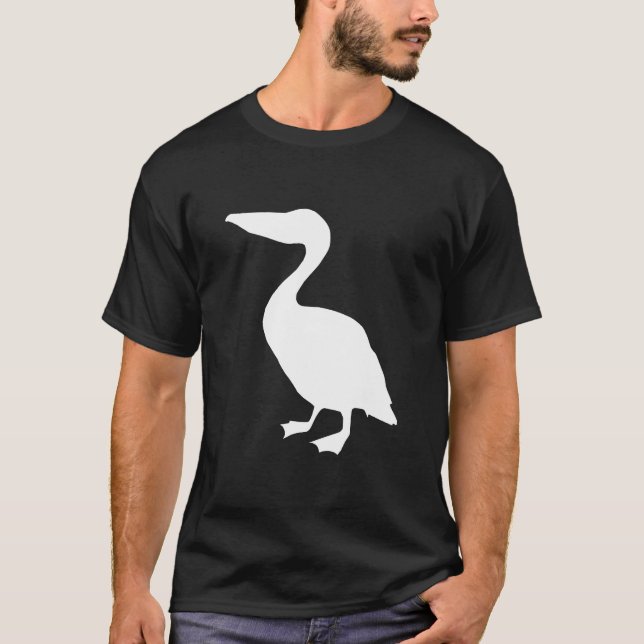Camiseta Silueta de Pelícano (Anverso)