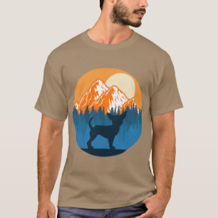 Camiseta Silueta de perro Chihuahua puesta de sol montaña b