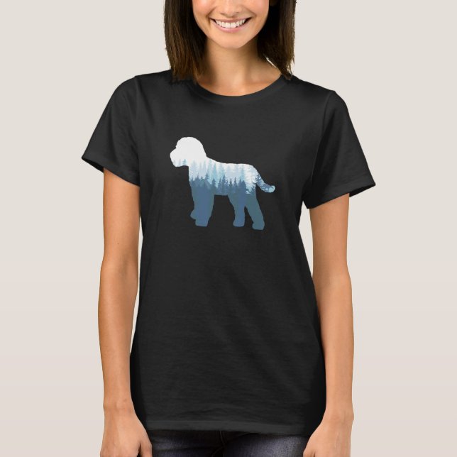 Camiseta Silueta de perro Cockapoo Doodle al aire libre Nat (Anverso)