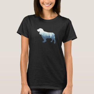 Camiseta Silueta de perro Cocker Spaniel inglés al aire lib