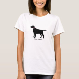 Camiseta Silueta de perro de laboratorio negro preppy perso