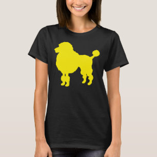 Camiseta Silueta de perro de perro de perro amarillo
