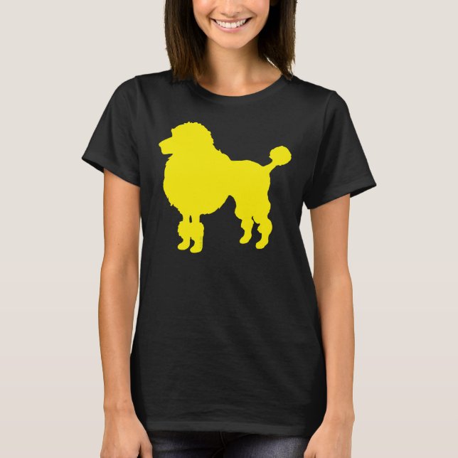 Camiseta Silueta de perro de perro de perro amarillo (Anverso)