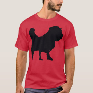 Camiseta Silueta de perro escarlata en negro