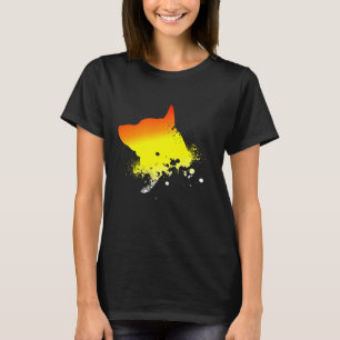 Camiseta Silueta de perro negro Heeler Perro Boyero Austral