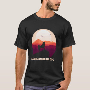 Camiseta Silueta de Perro Oso de Carelia para Amante de los