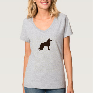 Camiseta Silueta de perro pastor alemán