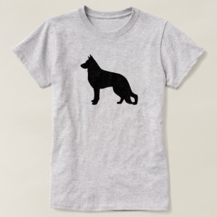 Camiseta Silueta de perro pastor alemán