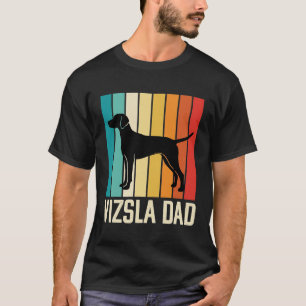 Camiseta Silueta de perro Retro Vizsla Papá