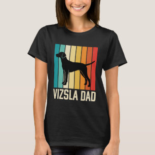 Camiseta Silueta de perro Retro Vizsla Papá