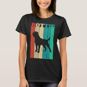 Camiseta Silueta de perro Rottie Rottweiler vintage