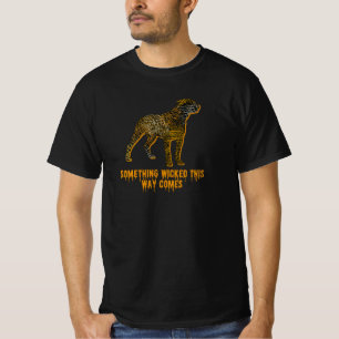 Camiseta Silueta de perro Rottweiler divertida Halloween na
