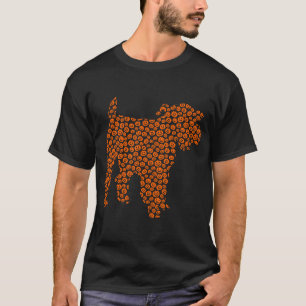 Camiseta Silueta de perro Schnauzer miniatura Halloween