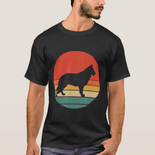 Camiseta Silueta de perro vintage de pastor alemán Perro de
