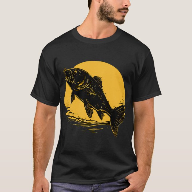 Camiseta silueta de pez (Anverso)