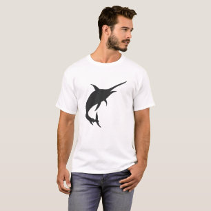 Camiseta Silueta de pez marlin - Elija color de fondo