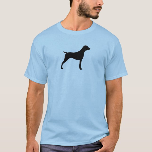 Camiseta Silueta de Pointer Alemán de Pelo Corto (Anverso)