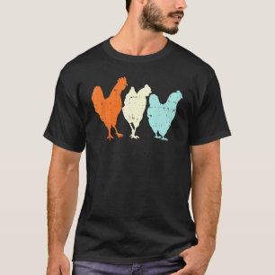 Camiseta Silueta de pollo retro país granja animal Fa
