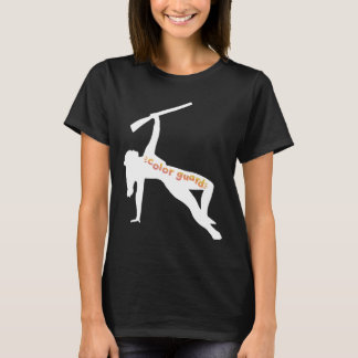 Camiseta Silueta de protección de color con rifle