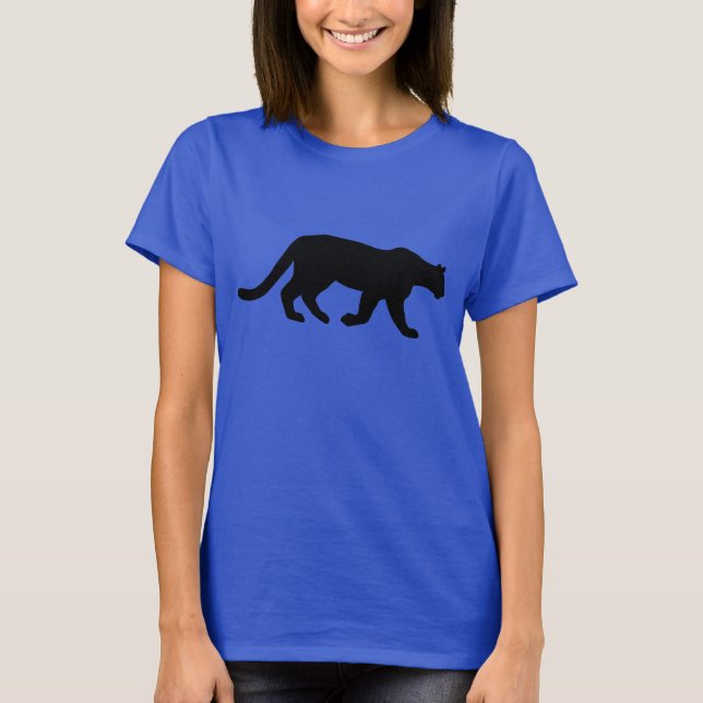 Camiseta Silueta de Puma León de Montaña (Anverso)