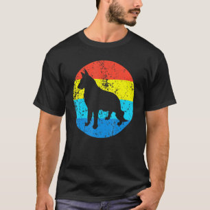Camiseta Silueta de raza de perro pastor alemana retro de l