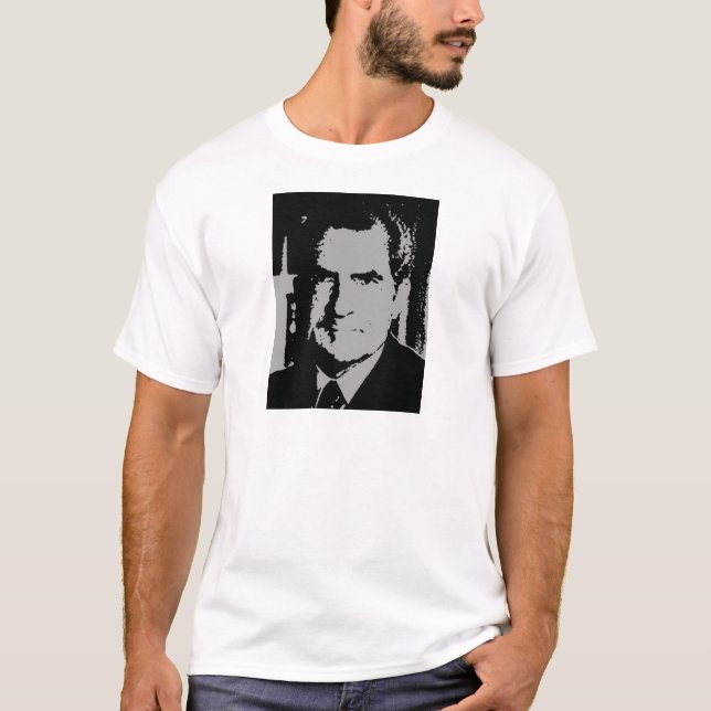 Camiseta Silueta de Richard Nixon (Anverso)