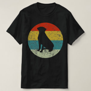 Camiseta silueta de rottweiler retro vintage años 70