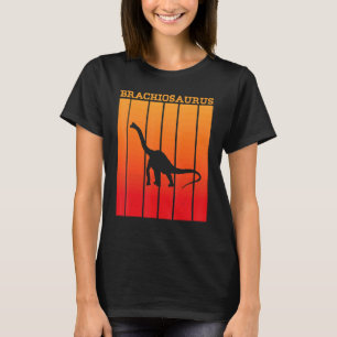 Camiseta Silueta De Silusión De Brachiosaurus Al Azar