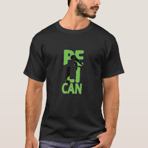 Camiseta Silueta de sombra de animal colorido pelícano