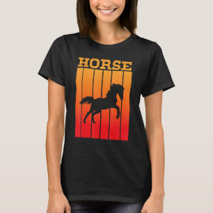Camiseta Silueta de sombra de caballo al atardecer
