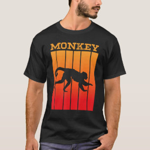 Camiseta Silueta De Sombra De Mono Al Azar