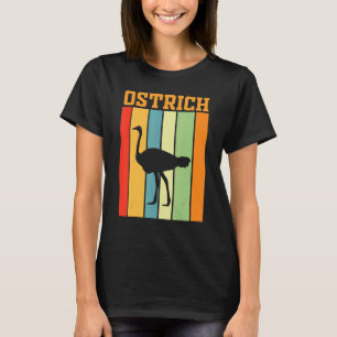 Camiseta Silueta De Sombra De Ostrich En Colores Retro