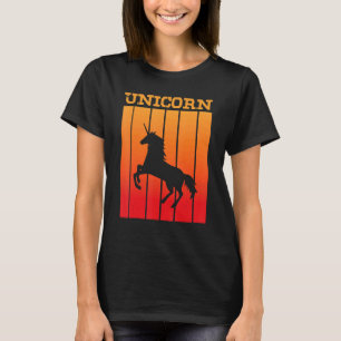 Camiseta Silueta De Sombra De Unicornio Al Azar