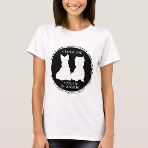 Camiseta Silueta de Terrier Escocés