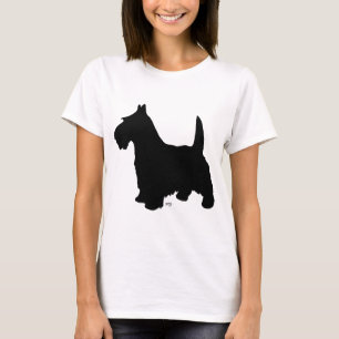 Camiseta Silueta de Terrier Escocés