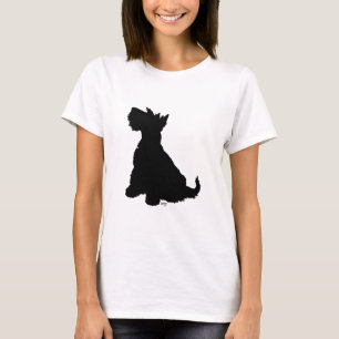 Camiseta Silueta de Terrier Escocés