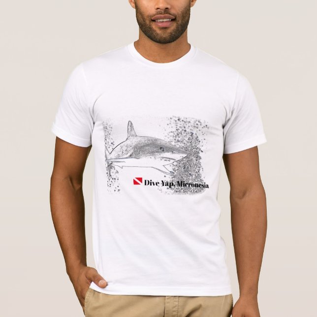 Camiseta Silueta de tiburón (Anverso)