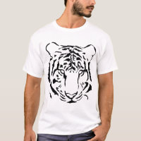 Silueta de tigre blanco y negro