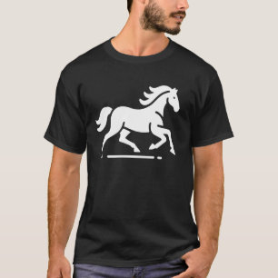 Camiseta Silueta de un caballo corriendo para entusiastas d