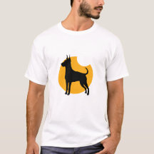 Silueta de un dobermans