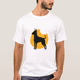 Camiseta Silueta de un dobermans