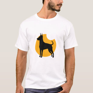 Camiseta Silueta de un dobermans