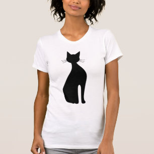 Camiseta Silueta de un gato sentado