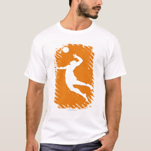 Camiseta Silueta de un hombre que juega a voleibol