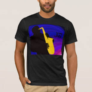 Camiseta Silueta de un jugador, de un azul y de una púrpura