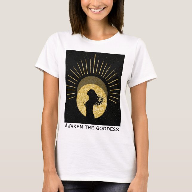 Camiseta Silueta de una mujer en el sol (Anverso)