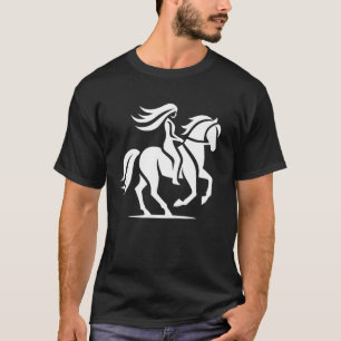 Camiseta Silueta de una persona montando a caballo Caballos