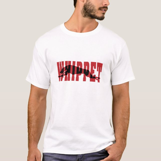 Camiseta Silueta de Whippet (Anverso)